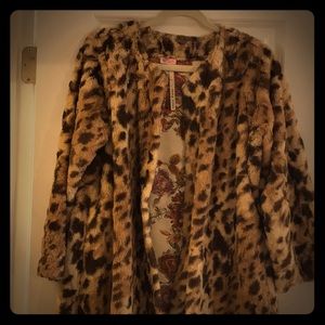Uncle Frank animal print faux for coat